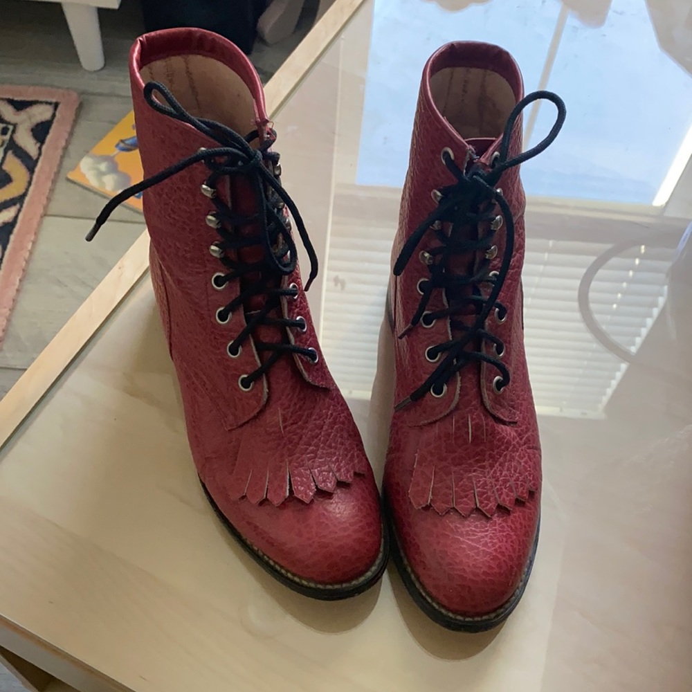 Vintage 1992 Red leather Justin ropers